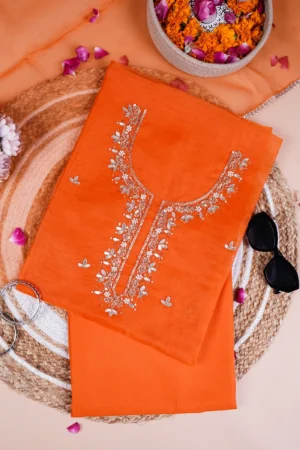 Amber Glow Zari And Gota Patti Suit Set